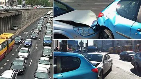 6 kolizji i wypadek o poranku