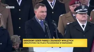 "Dzisiejsza Polska rozwija się także dzięki męstwu żołnierzy niezłomnych"