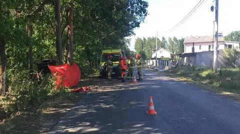 Stracił panowanie nad autem, uderzył w drzewo. 21-latek nie żyje