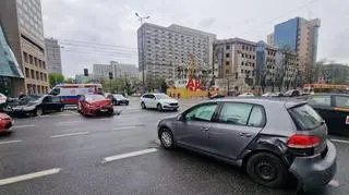 Zderzenie na skrzyżowaniu Jana Pawła i Grzybowskiej