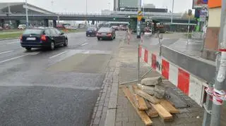 Aleje Jerozolimskie po awarii wodociągowej