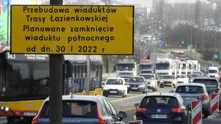 Zamknięcie wiaduktu Trasy Łazienkowskiej