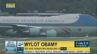 Wylot Baracka Obamy z Polski