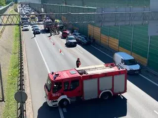 Zderzenie pięciu aut na S8