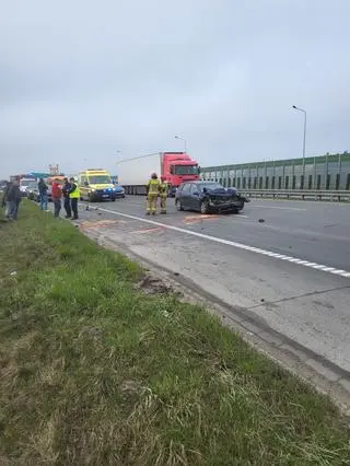 Zderzenie na S8 na wysokości Nadarzyna