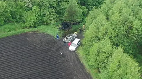 Policjanci pracują w Żukowie