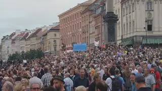 Tłumy na Krakowskim Przedmieściu 