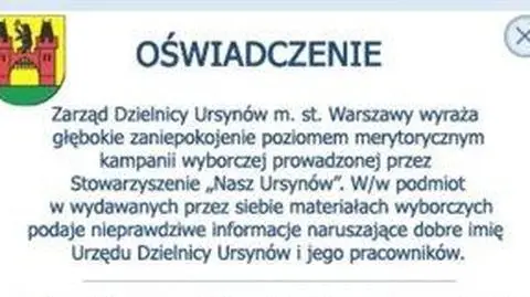 Ursynów: Wyborcza awantura o... poziom kampanii