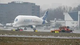 Airbus Beluga na lotnisku Chopina