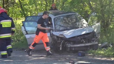 Samochód uderzył w latarnię, dwoje dzieci w szpitalu