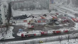 Pożar supermarketu na Bielanach