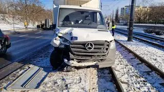 Zderzenie trzech samochodów 