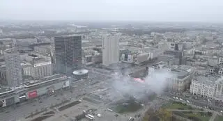 Marsz narodowców w centrum Warszawy