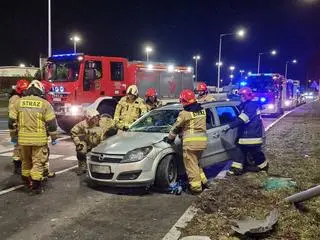 Kolizja i dachowanie w Broniszach