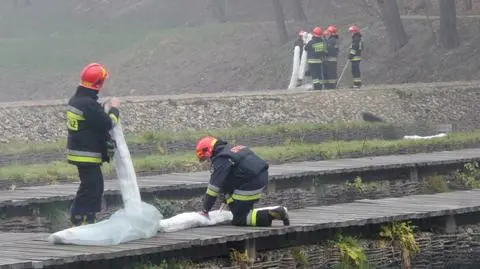 Oleista substancja na Wiśle. Strażacy ustawili zapory