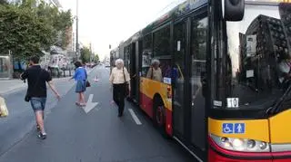 Akcja strażaków w centrum