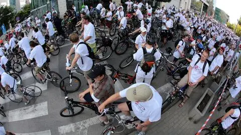 Tysiące rowerzystów na ulicach Warszawy