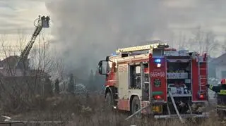 Wybuch i pożar w Łomiankach