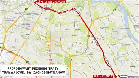 Tramwajem do Wilanowa. "Nowa trasa w ciągu pięciu lat"