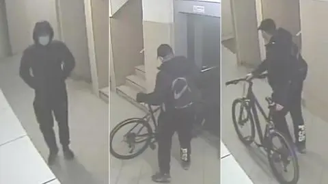 Z klatki schodowej zniknął rower. W tej sprawie policjanci poszukują mężczyzny ze zdjęcia 
