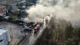 Pożar domu jednorodzinnego w Rembertowie