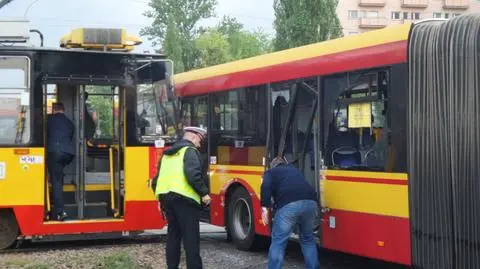 Kolizja przy zajezdni. 10 zderzyła się ze 116