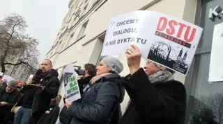 Protest przeciwników Mostu Krasińskiego