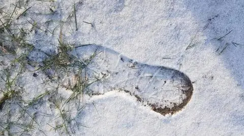 Kilka kilometrów szli po śladach odciśniętych w świeżym śniegu