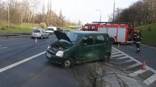 Wypadek na Trasie Łazienkowskiej 