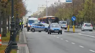 Potrącenie pieszej na przejściu