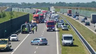 Zderzenie na autostradzie A2