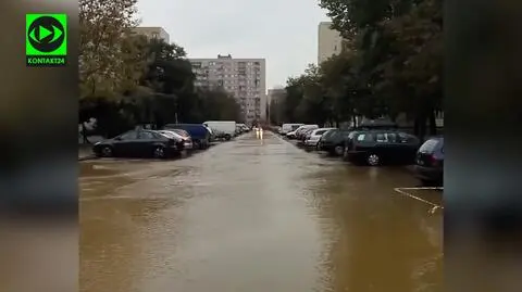 Ulica jak jezioro. Budynki były odcięte od wody