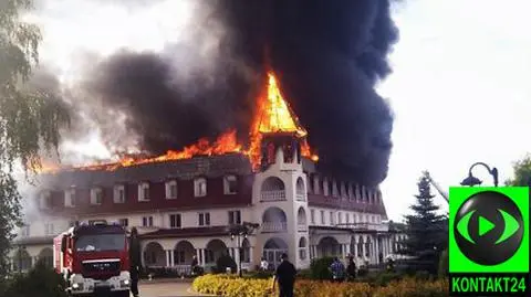 Pożar hotelu pod Warszawą. "Straty są duże"