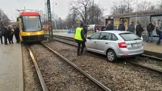 Pościg zakończył się na torowisku