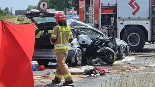 Zderzenie motocyklisty i samochodu osobowego