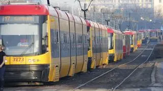 Utworzył się korek tramwajowy