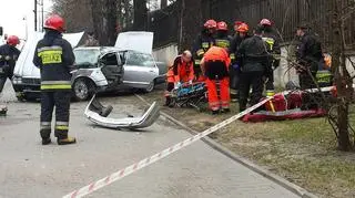 Ranny kierowca został zabrany do szpitala