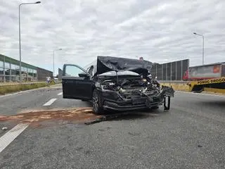 Zderzenie na trasie S8 w pobliżu Siestrzenia