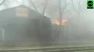 Pożar budki na bazarze przy Broniewskiego