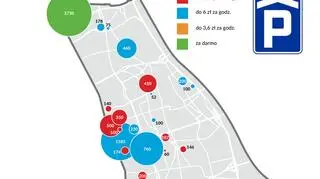 Mapa miejsc parkingowych