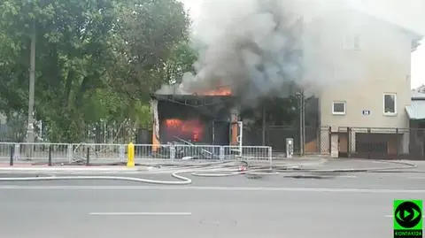 Spłonął bar azjatycki w Międzylesiu. Jedna osoba ranna