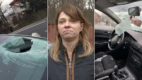 Lód z tira wybił szybę. "Mąż w szpitalu, dzieci obsypane szkłem"