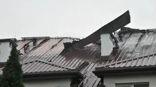 Spalony dach w domu pomocy społecznej