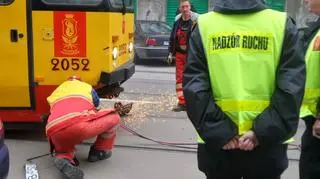 Zderzenie z tramwajem na Nowowiejskiej