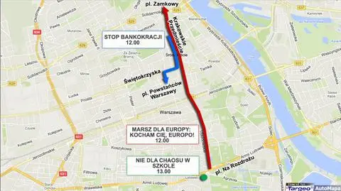 Demonstracje w centrum. Bedą utrudnienia