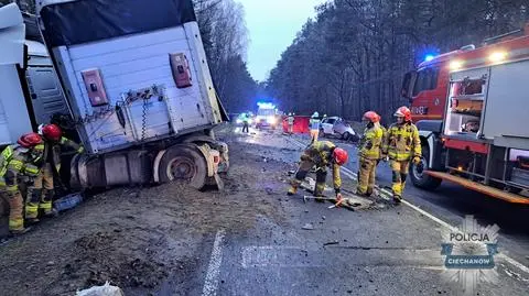 Wypadek na dk 60 pod Ciechanowem 