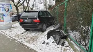 Zderzenie opla z BMW na Żoliborzu