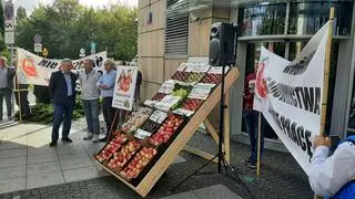 Protest sadowników w Warszawie