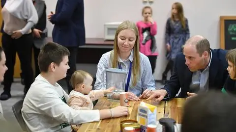 Książę William odwiedził punkt dla uchodźców