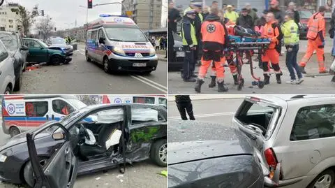 Wjechał na czerwonym, miał 2,8 promila. 4 osoby ranne, 5 aut uszkodzonych